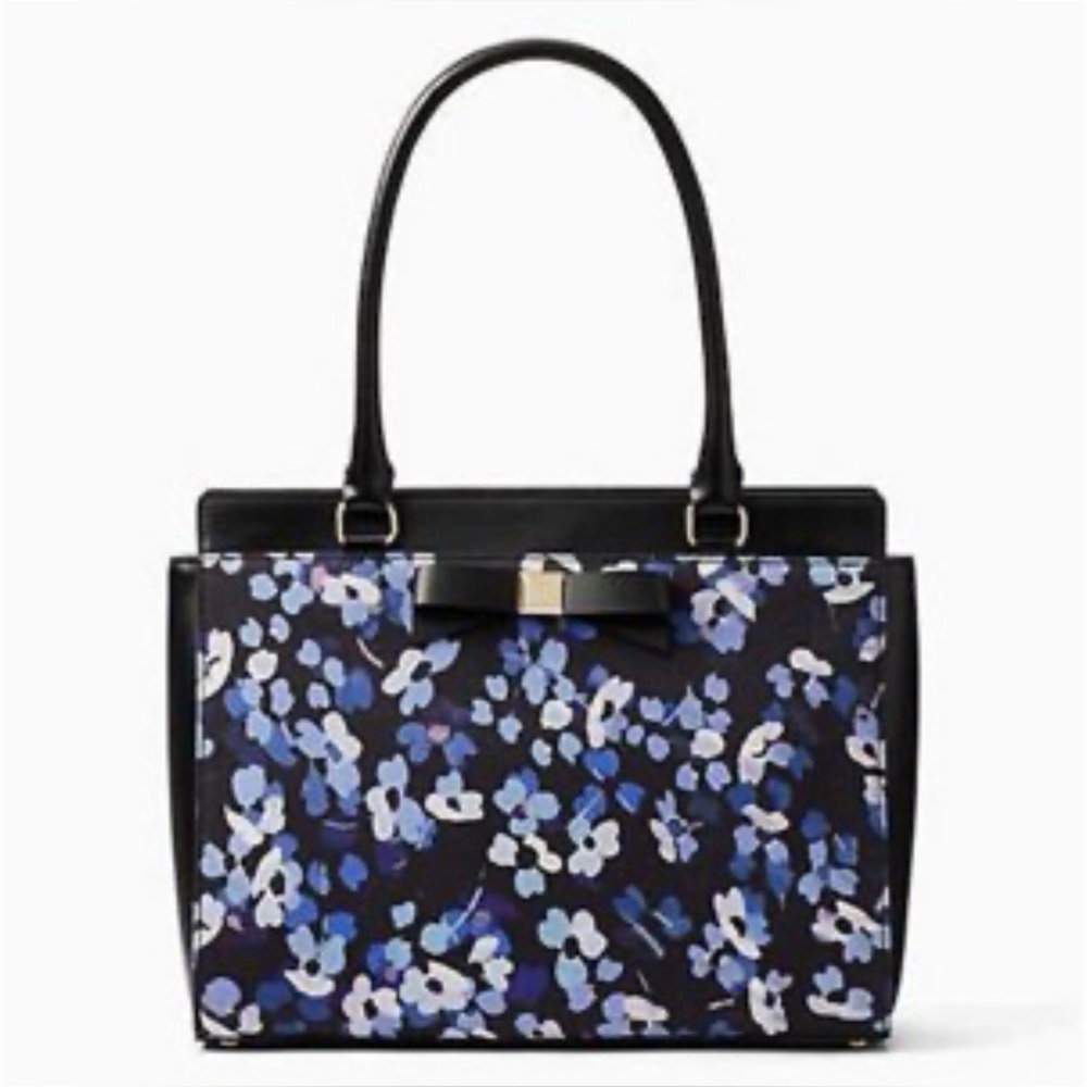 KATE SPADE♠️New York💙💜Jovie💜💙MONTFORD PARK FLORAL TOTE BAG 🌟EUC🌟